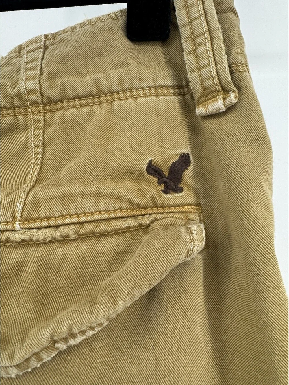 Vintage Y2K American Eagle Khaki Cargo Shorts Size 32